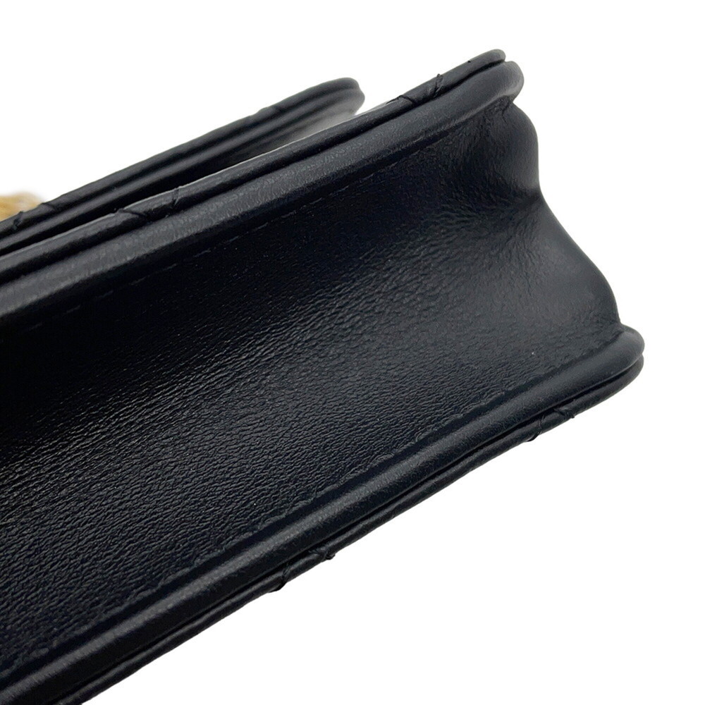 CHANEL Authentic Black Leather Logo Wallet - Picture 6 of 14